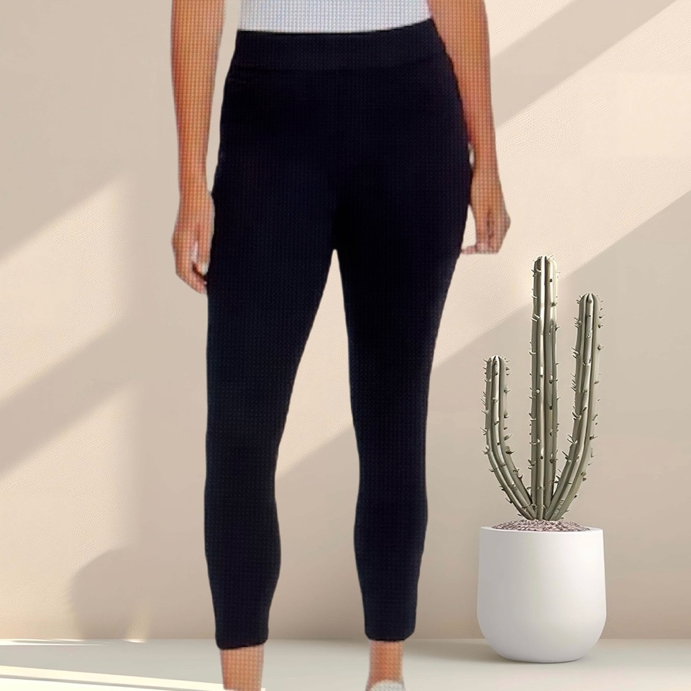 Nine West Heidi Crop Yoga Stretch Black Jeggings Size 8